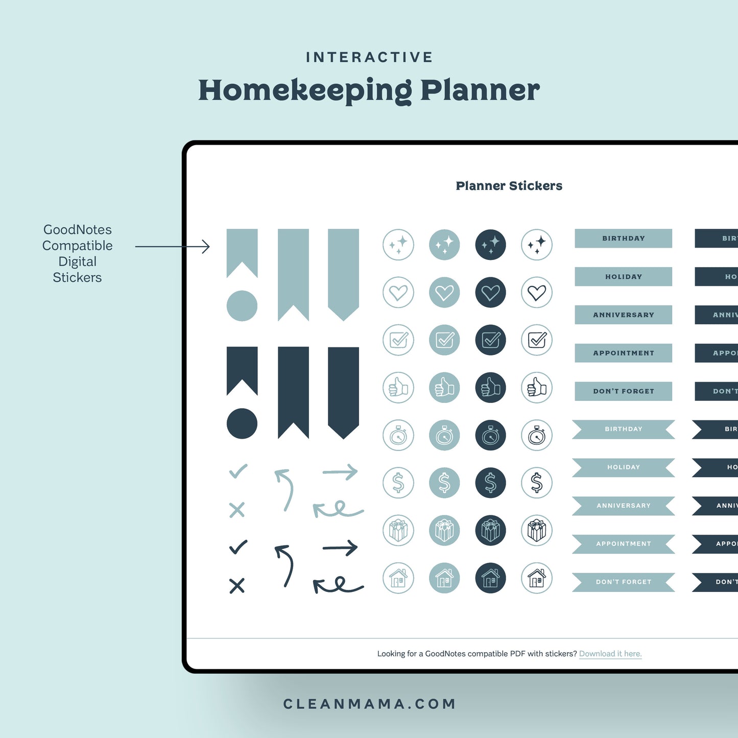 Interactive Homekeeping Planner (Digital): September 2025 – December 2026