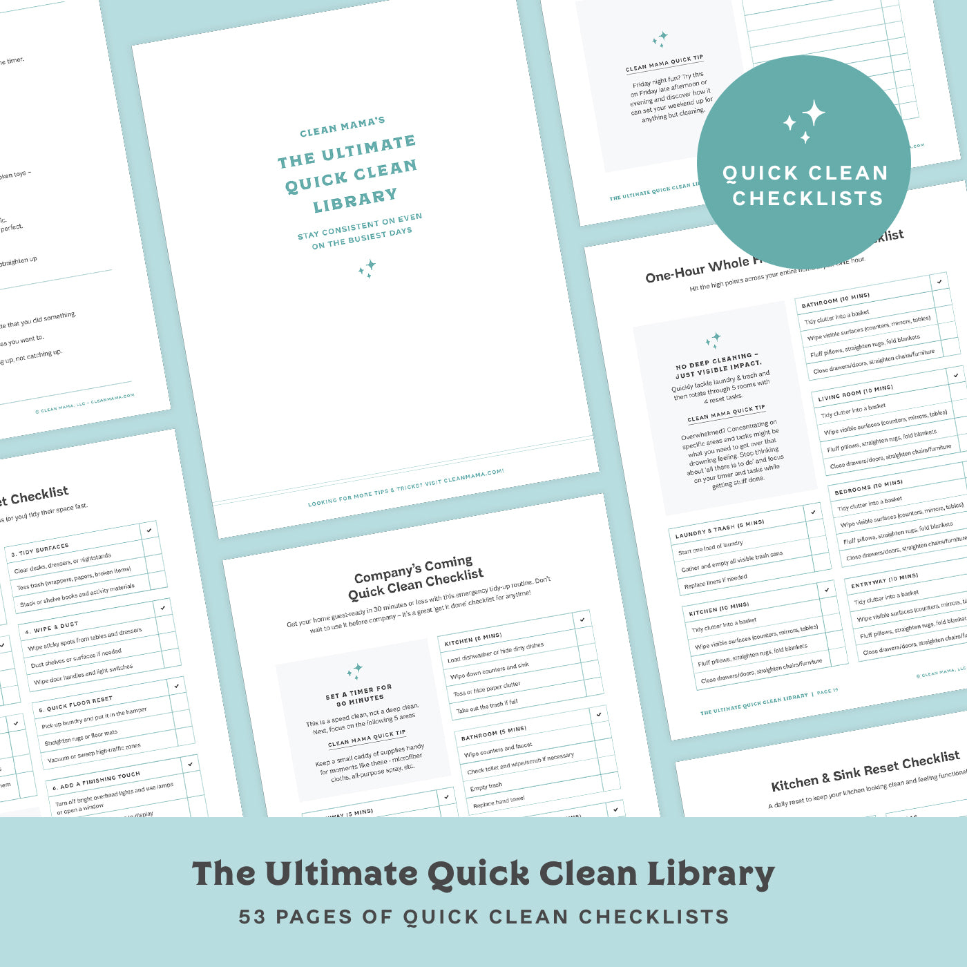 Quick Clean Checklists: The Ultimate Quick Clean Library
