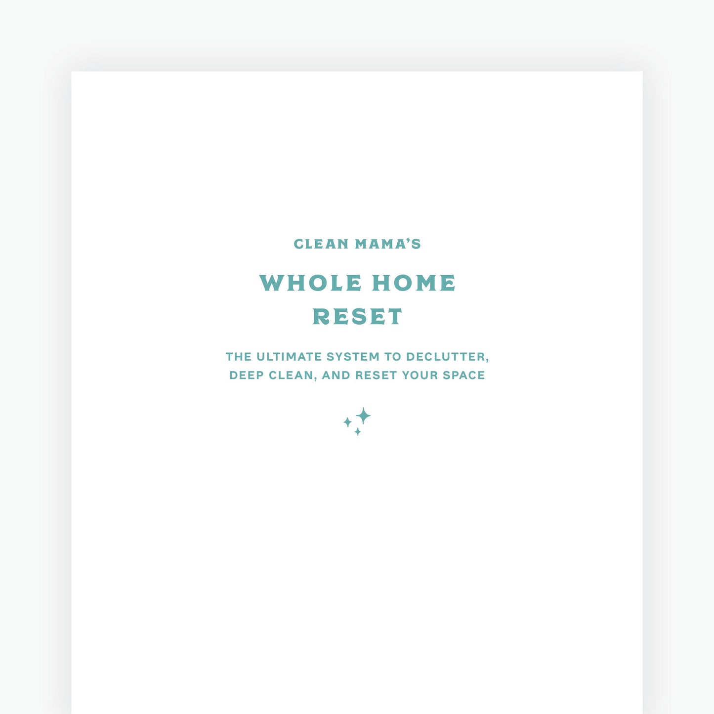 Whole Home Reset