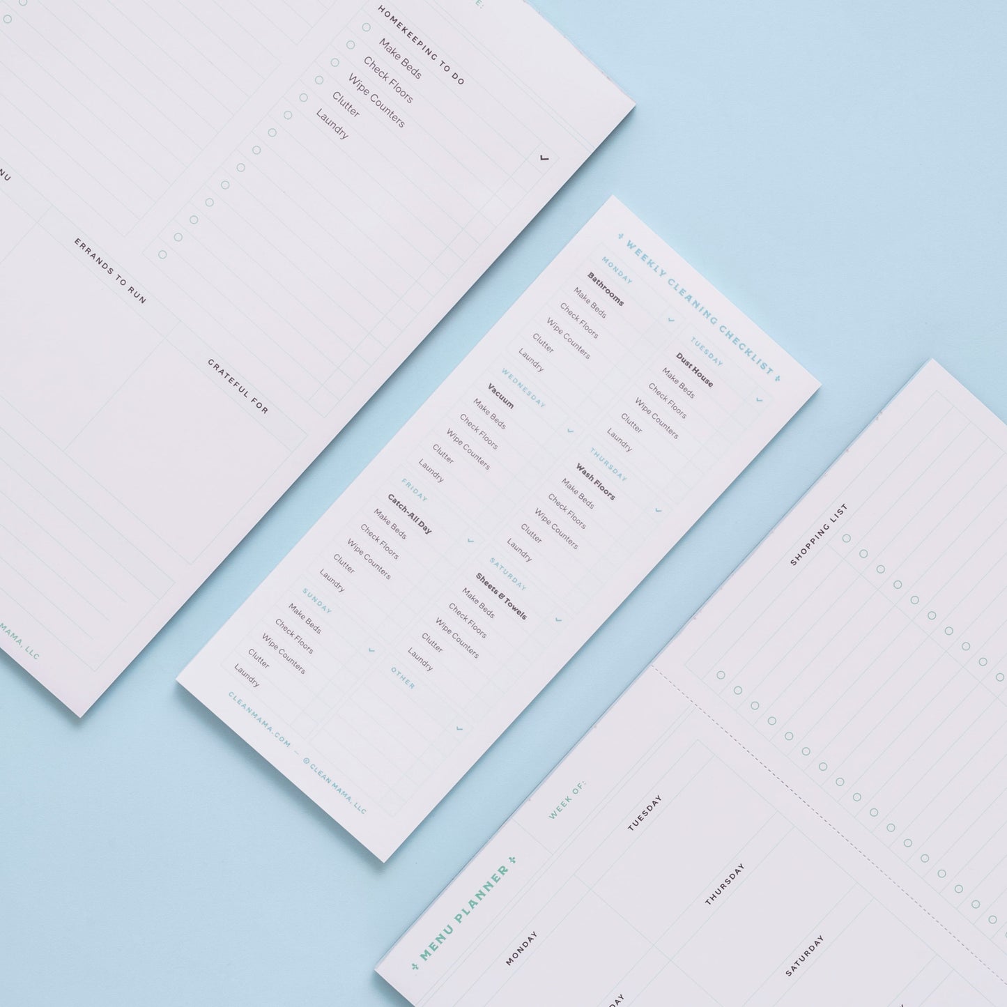 Weekly Cleaning Routine Sticky Notes