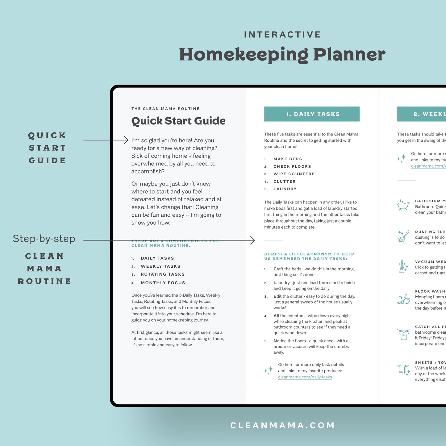 Interactive 2024 Homekeeping Planner (Digital)