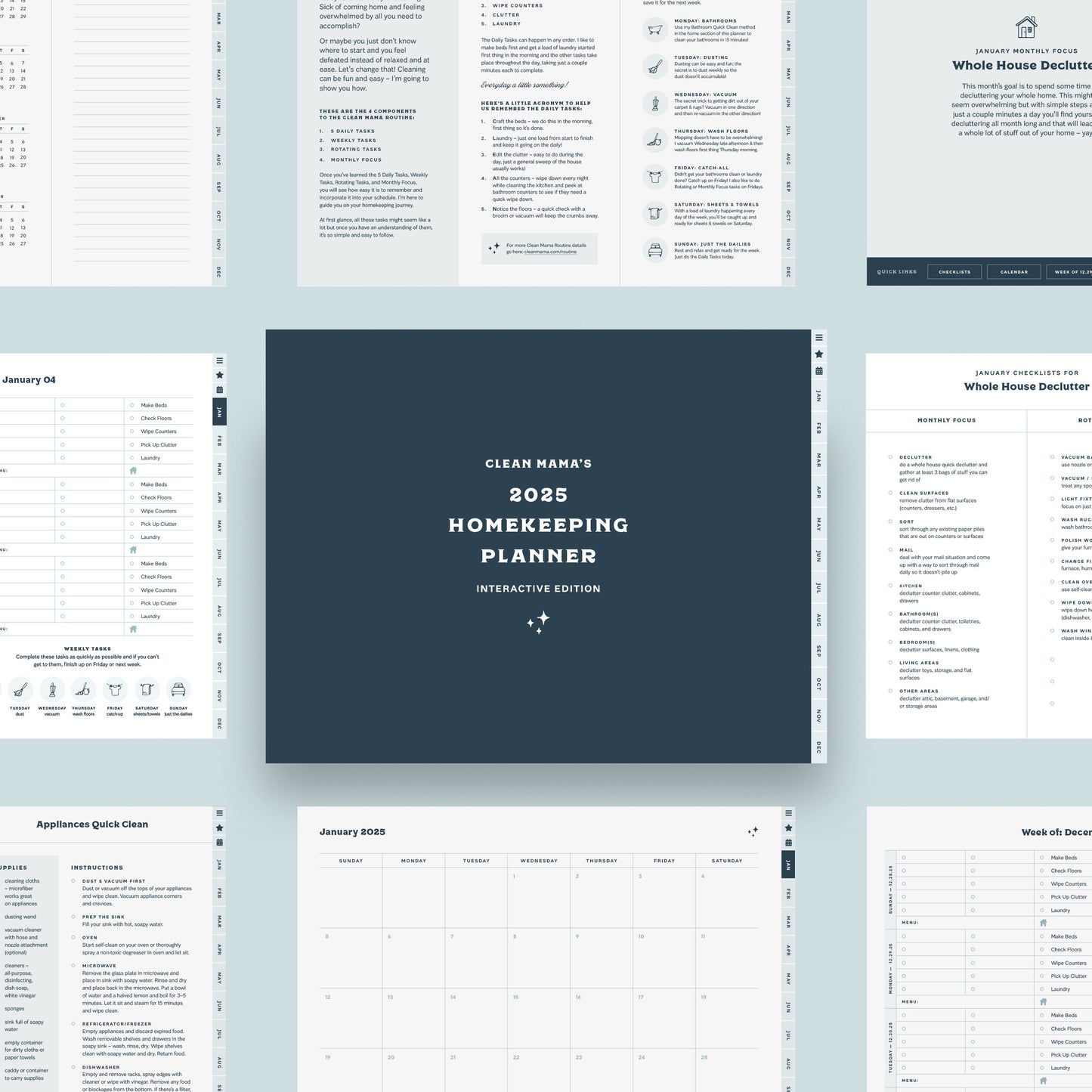 Interactive Homekeeping Planner (Digital) – 2025
