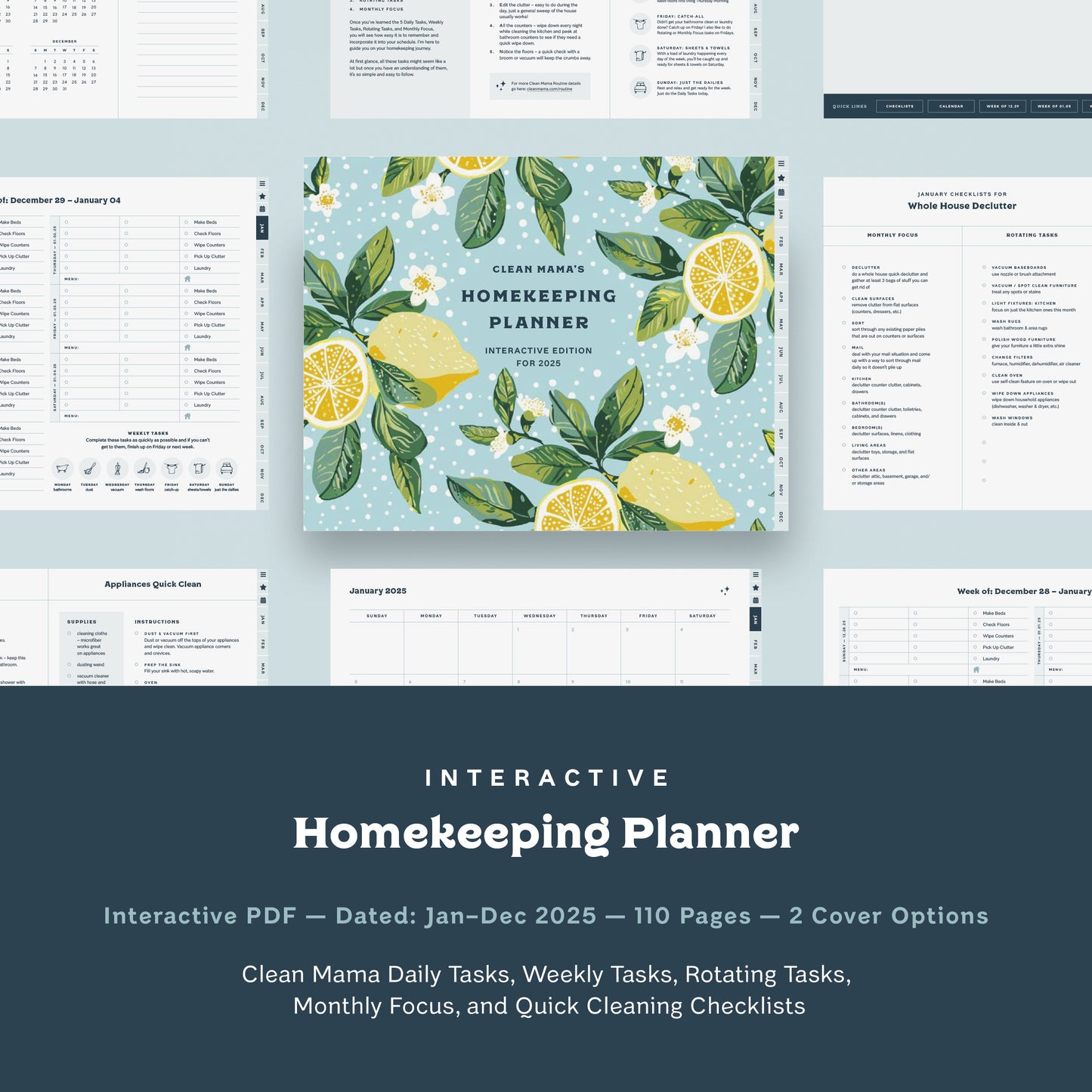 Interactive Homekeeping Planner (Digital) – 2025