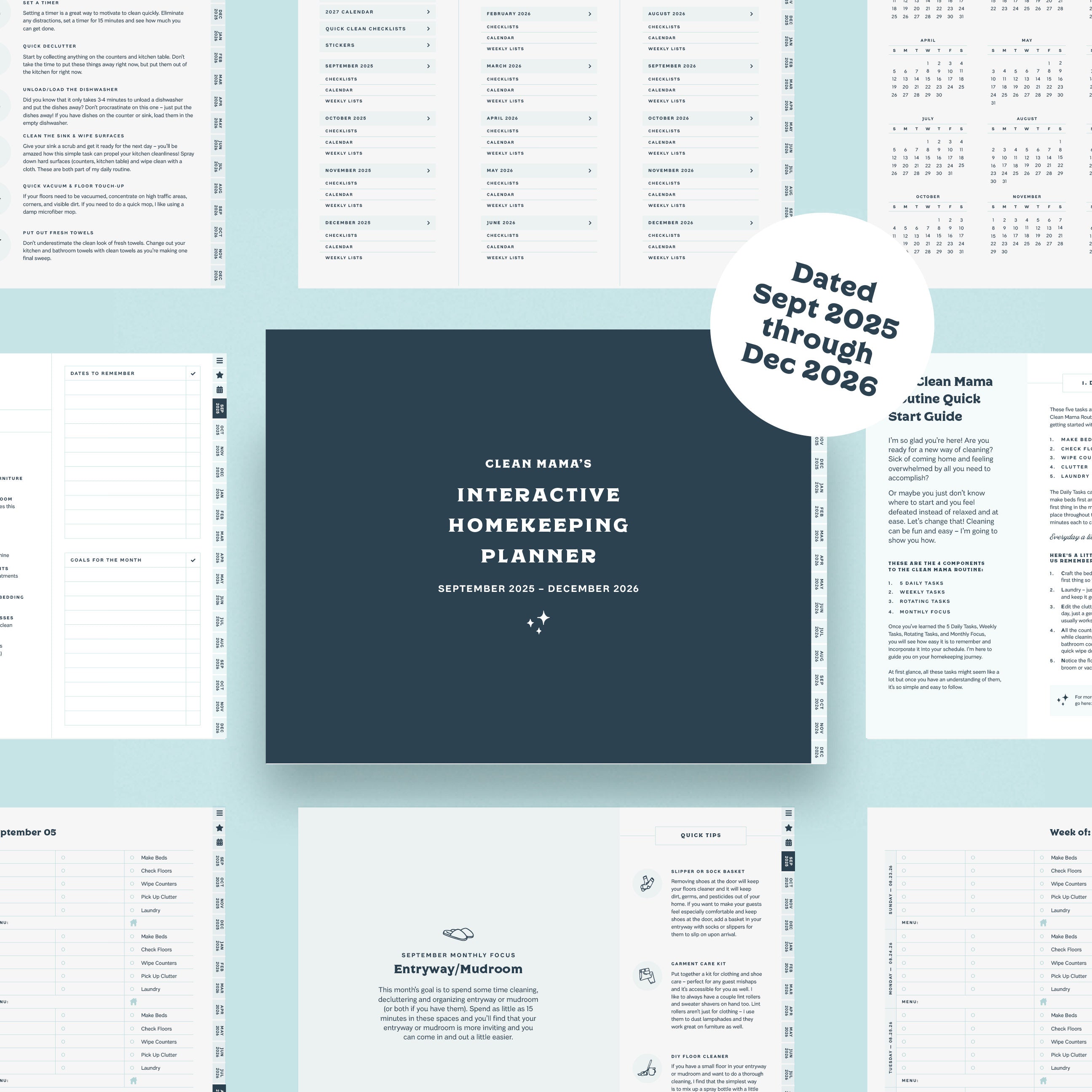 Interactive Homekeeping Planner (Digital): September 2025 – December 2 ...