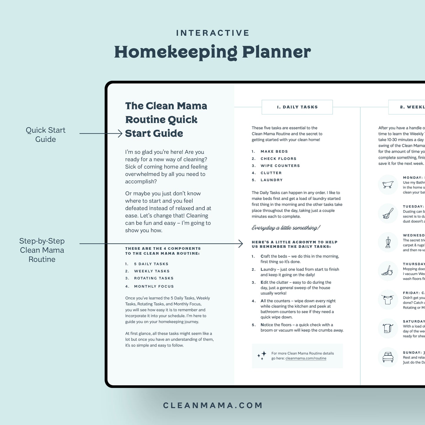 Interactive Homekeeping Planner (Digital): September 2025 – December 2026