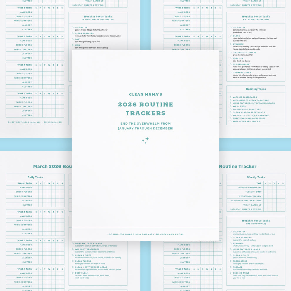 2026 Routine Trackers – Clean Mama