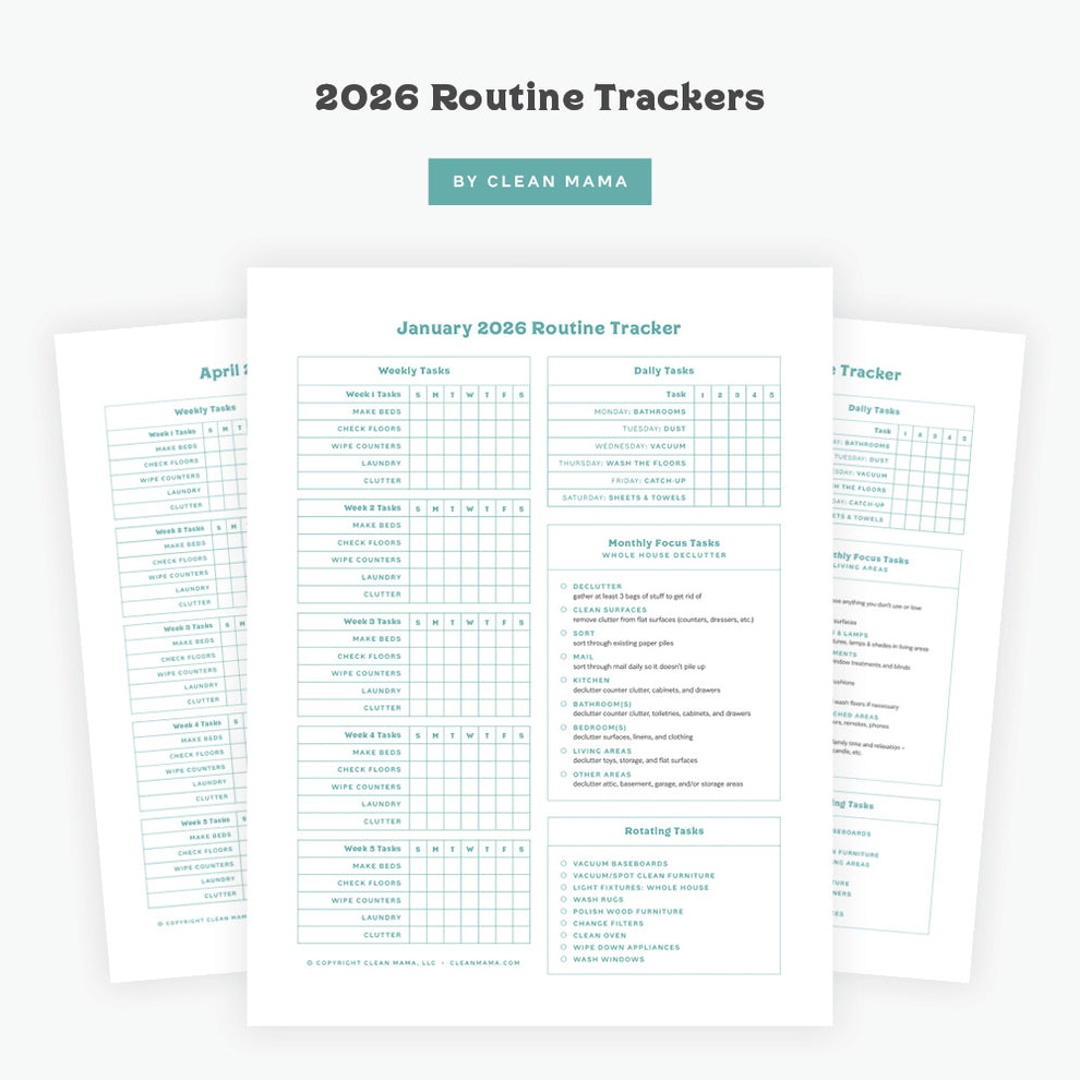 2026 Routine Trackers – Clean Mama