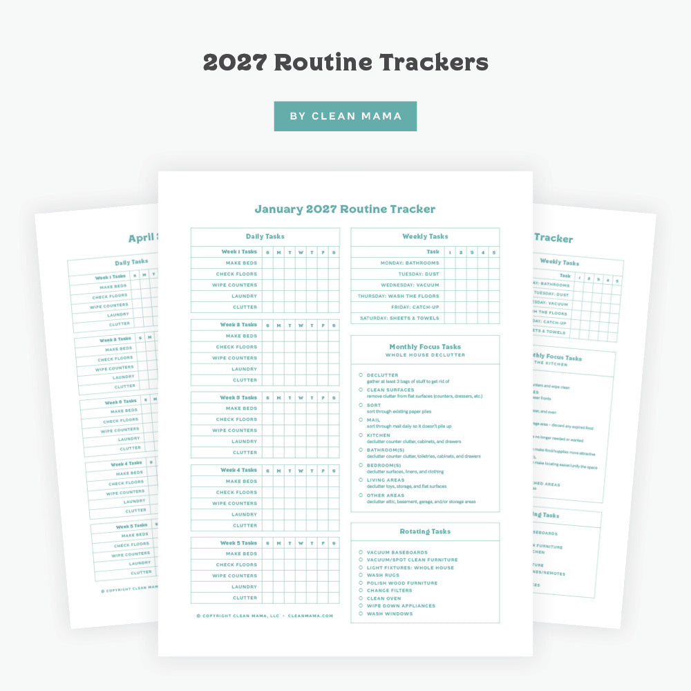 January Page of Printable 2027 Routine Tracker PDF
