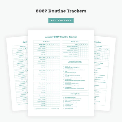 January Page of Printable 2027 Routine Tracker PDF