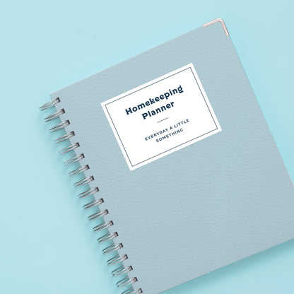 Homekeeping Planner in Aqua Leatherette Cover