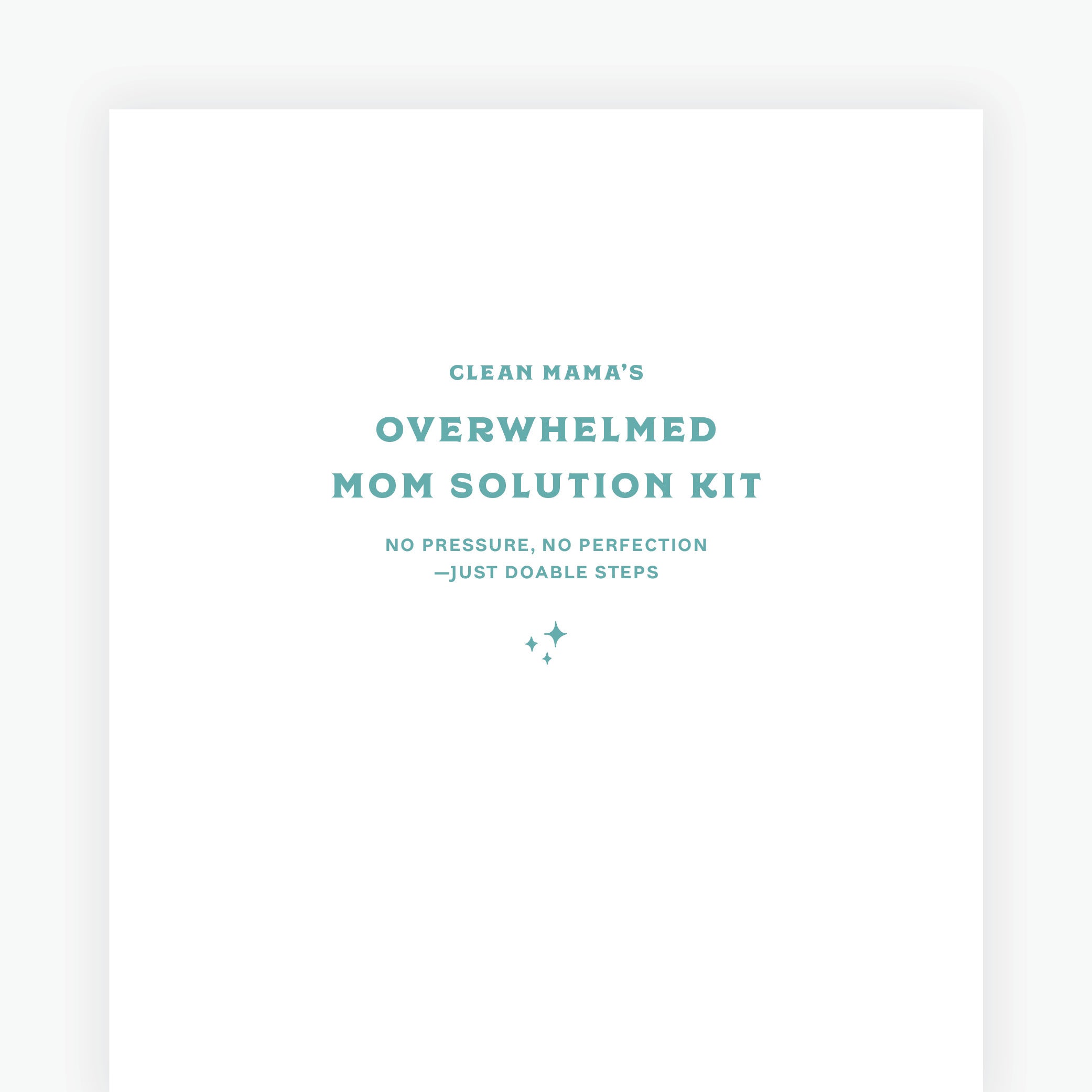 Clean Mama Checklists Quick Clean Checklists: Overwhelmed Mom Solution Kit – Clean Mama