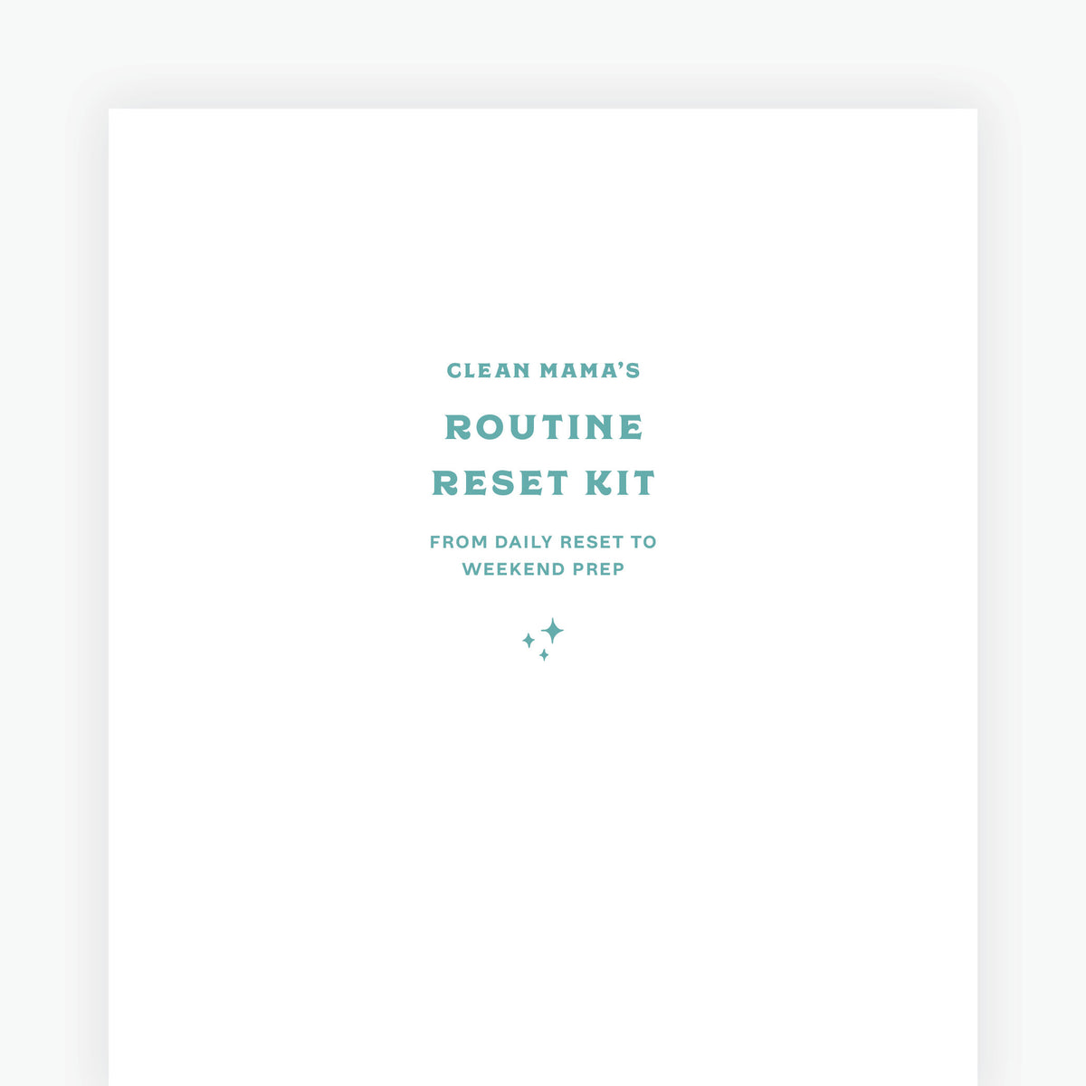 Clean Mama Routine Pdf Quick Clean Checklists: Routine Reset Kit – Clean Mama