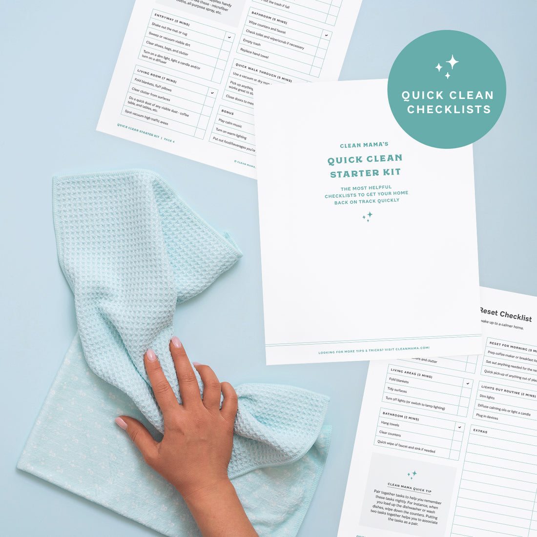 Clean Mama Checklists Quick Clean Checklists: Quick Clean Starter Kit – Clean Mama
