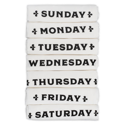 Days of the Week Towels