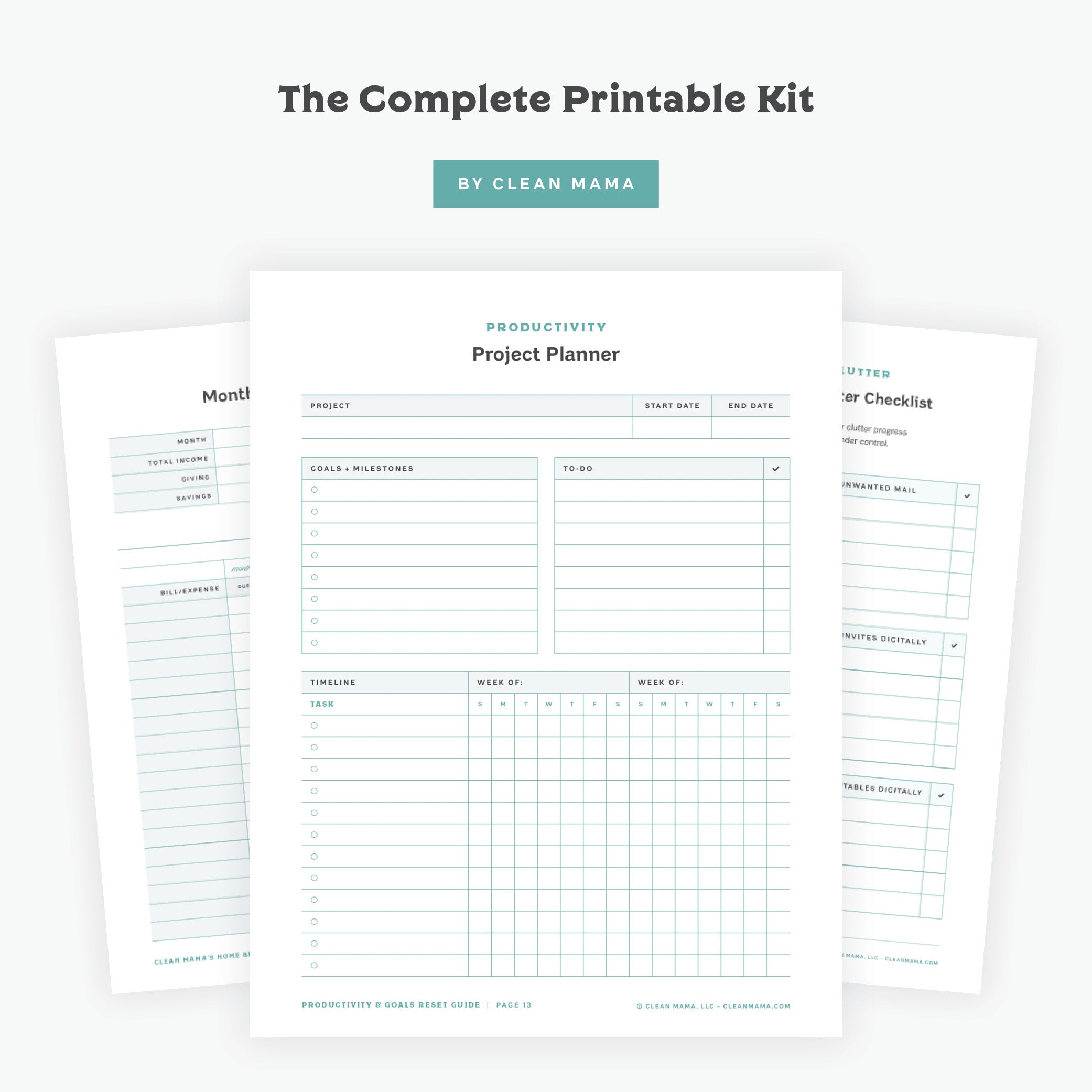 Printable Guides Clean Mama