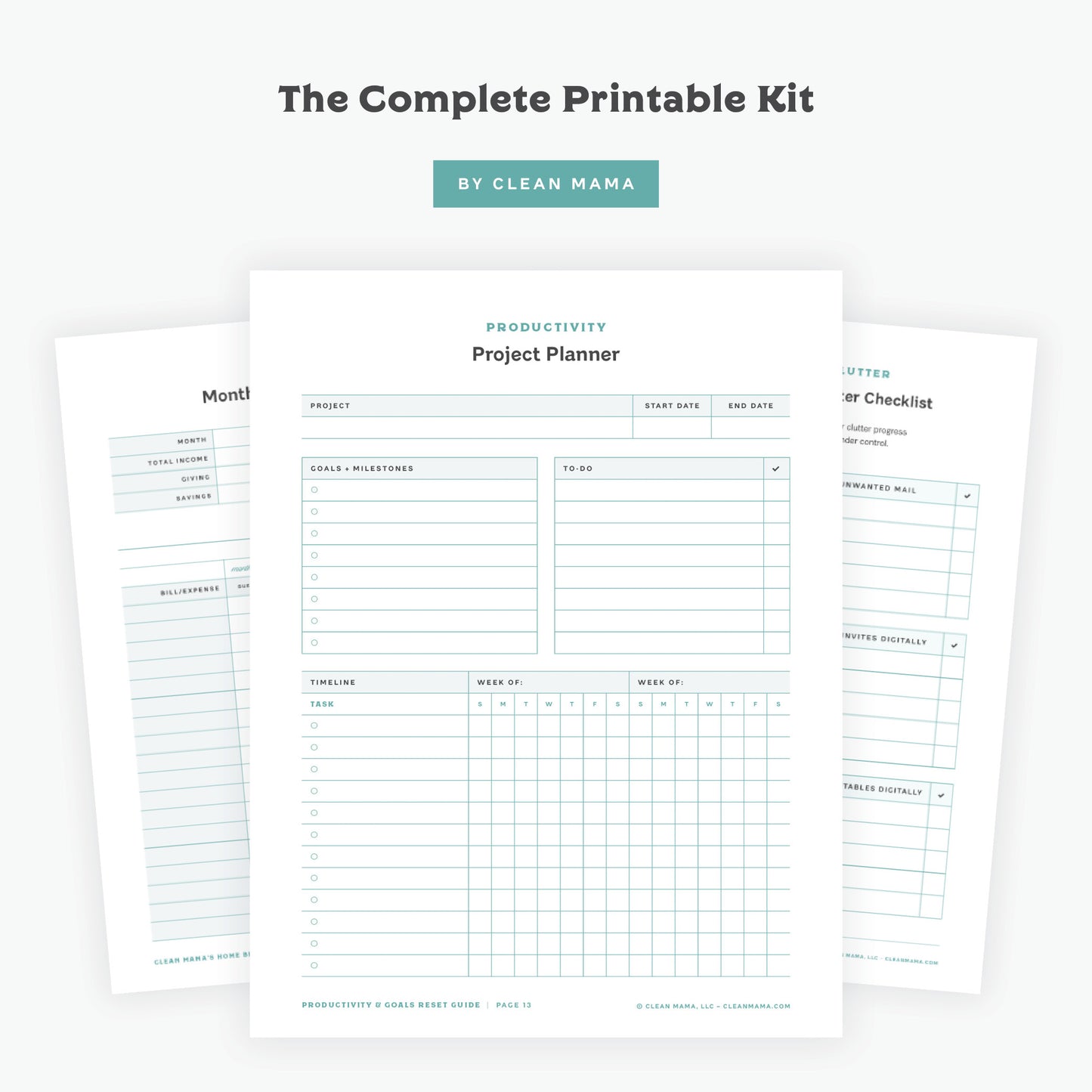 The Complete Clean Mama Printable Bundle