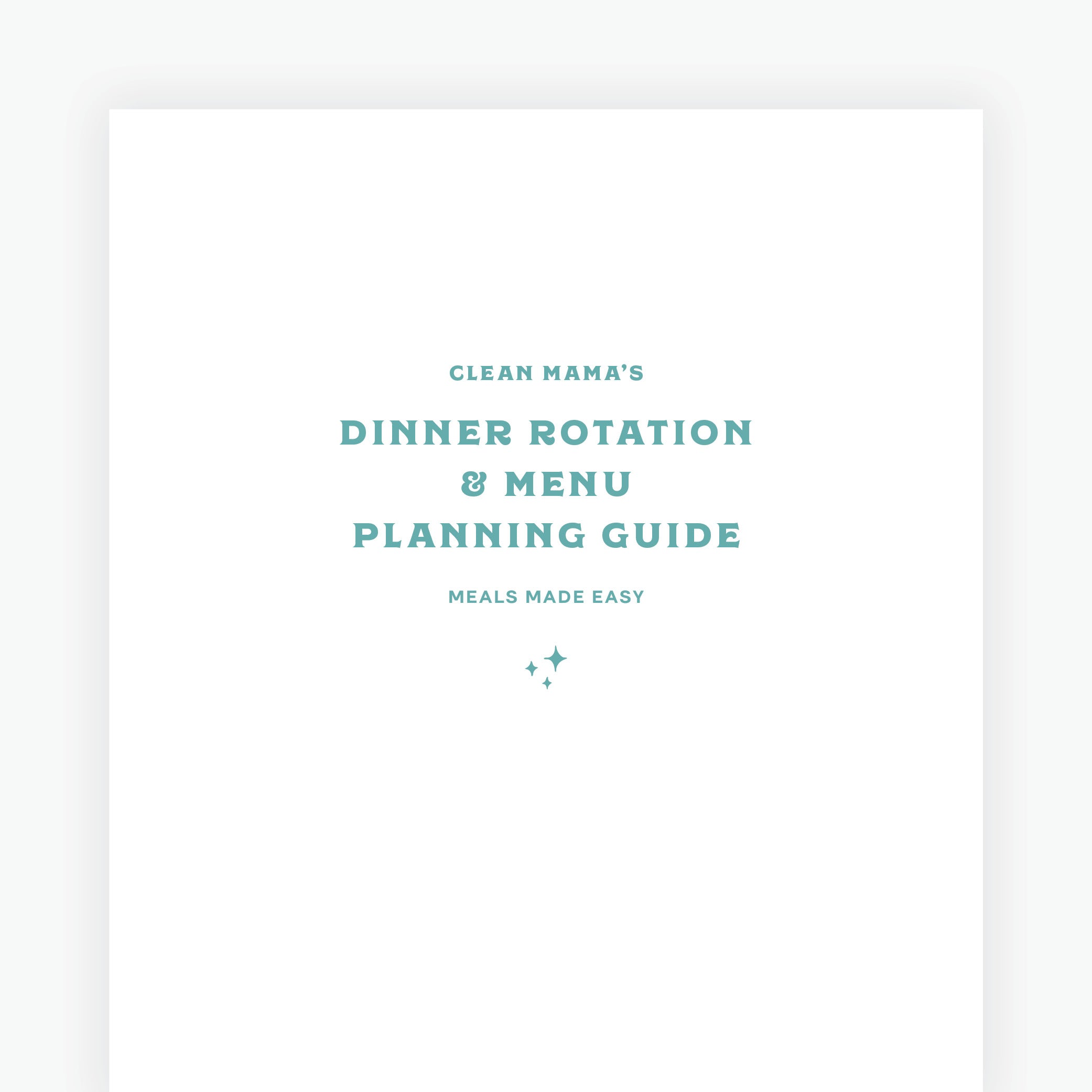 Dinner Rotation & Menu Planning Guide – Clean Mama