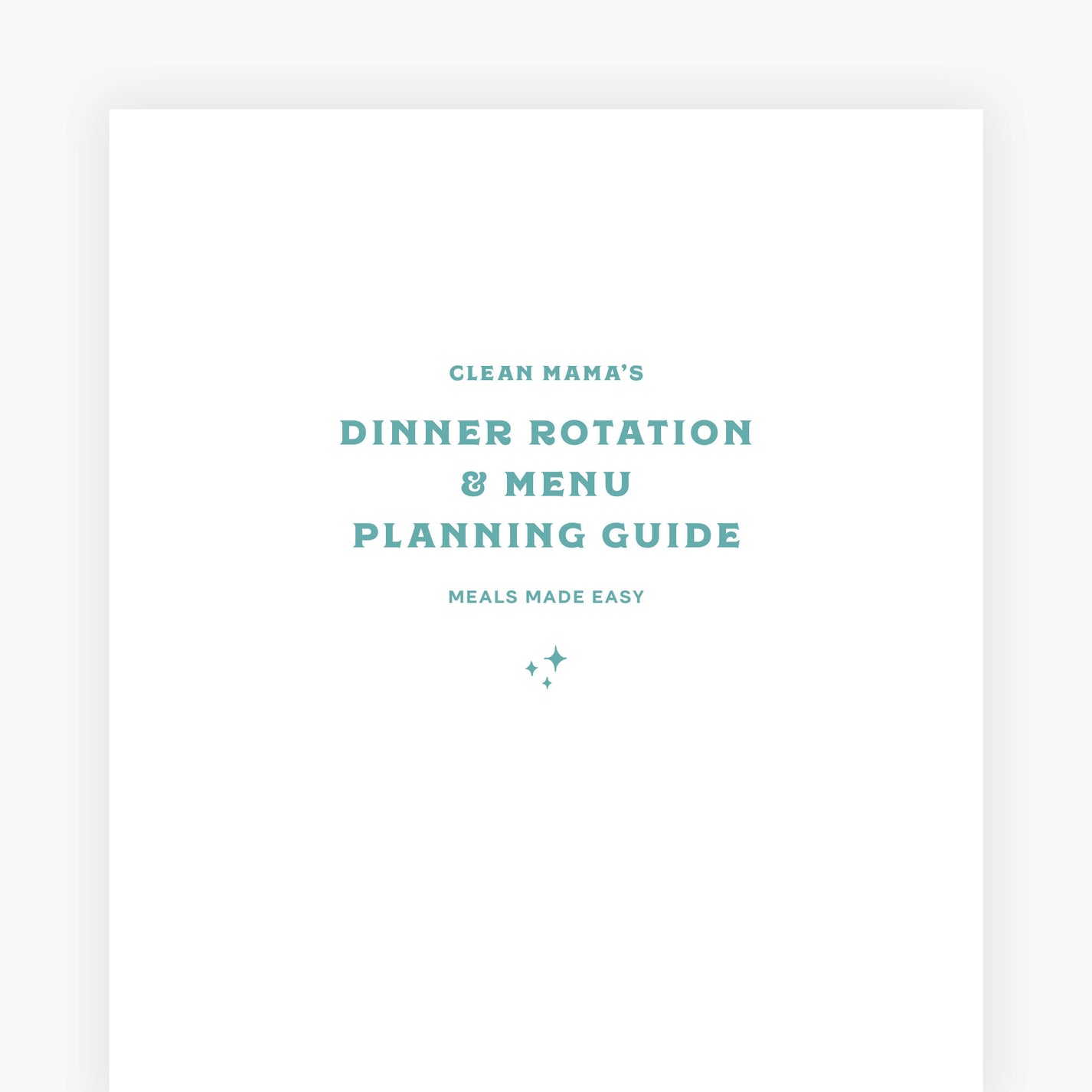 Dinner Rotation & Menu Planning Guide – Clean Mama