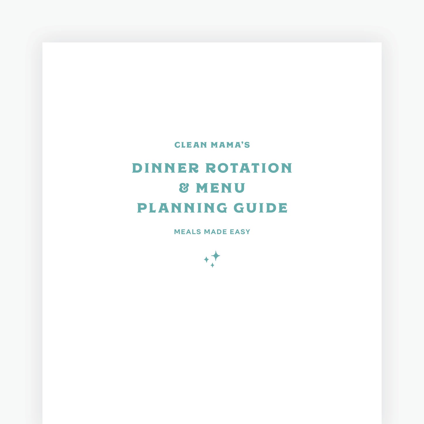 Dinner Rotation & Menu Planning Guide