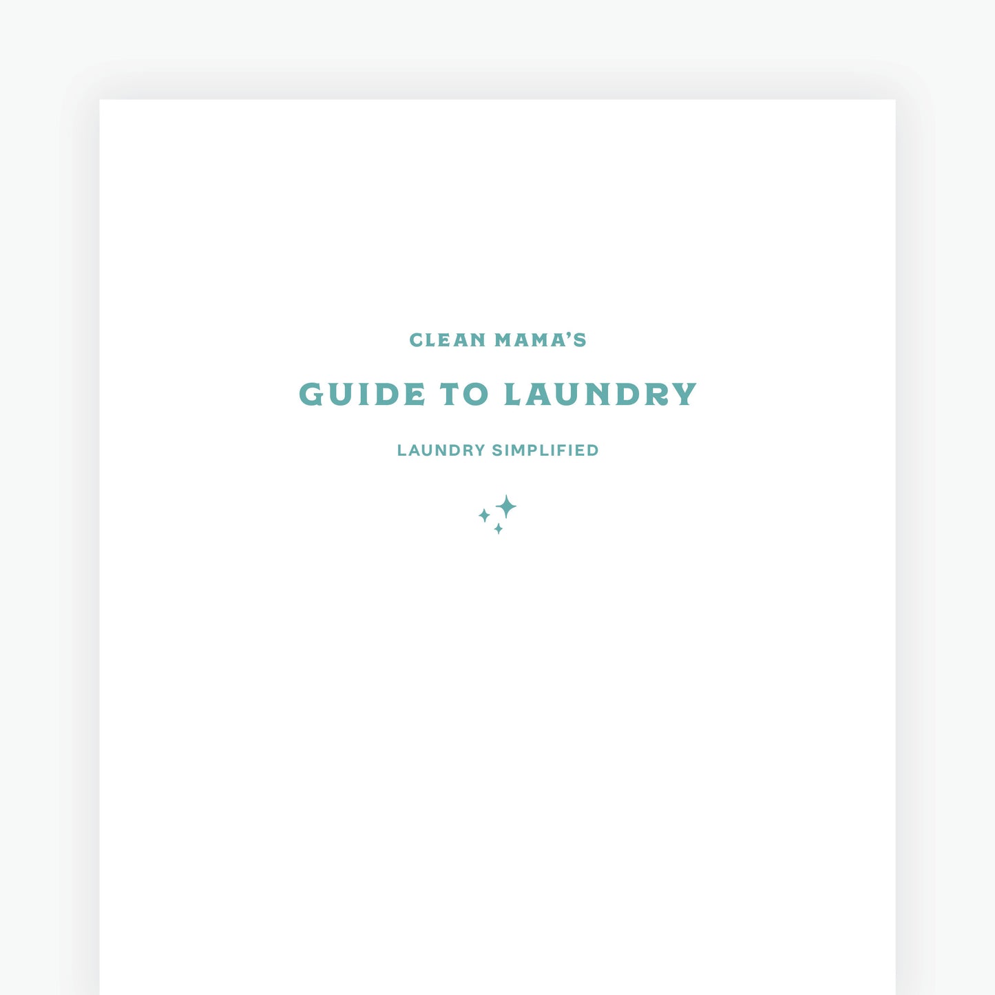 Guide to Laundry