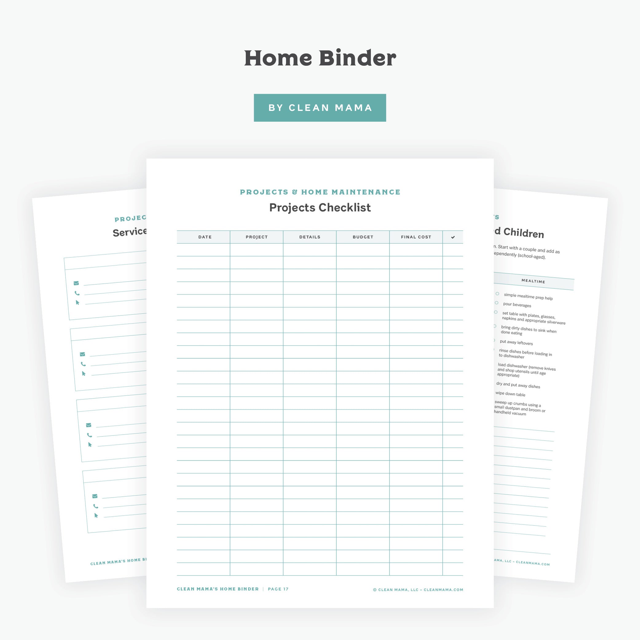 Home Binder Guide – Clean Mama