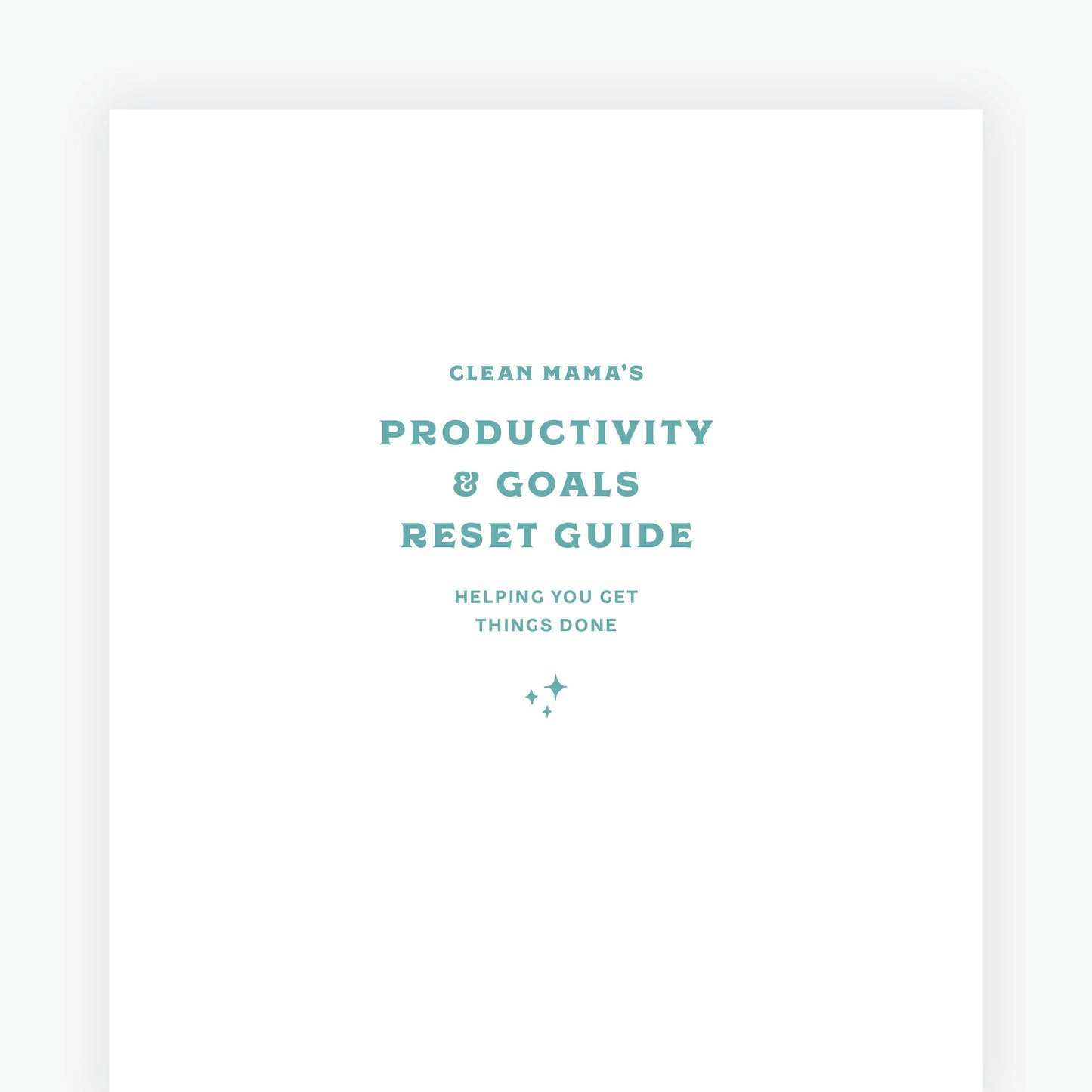 Productivity & Goals Reset Guide
