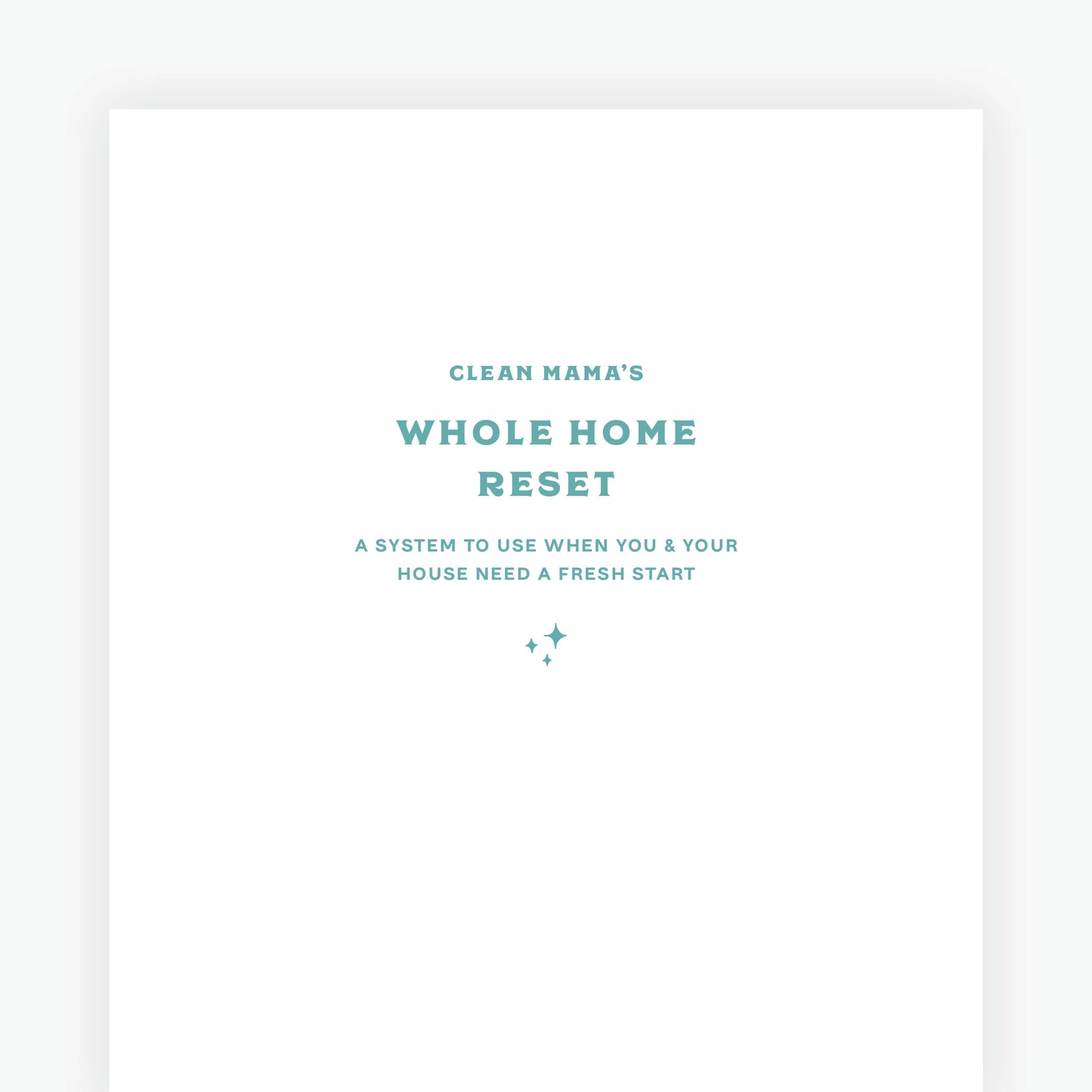 Whole Home Reset