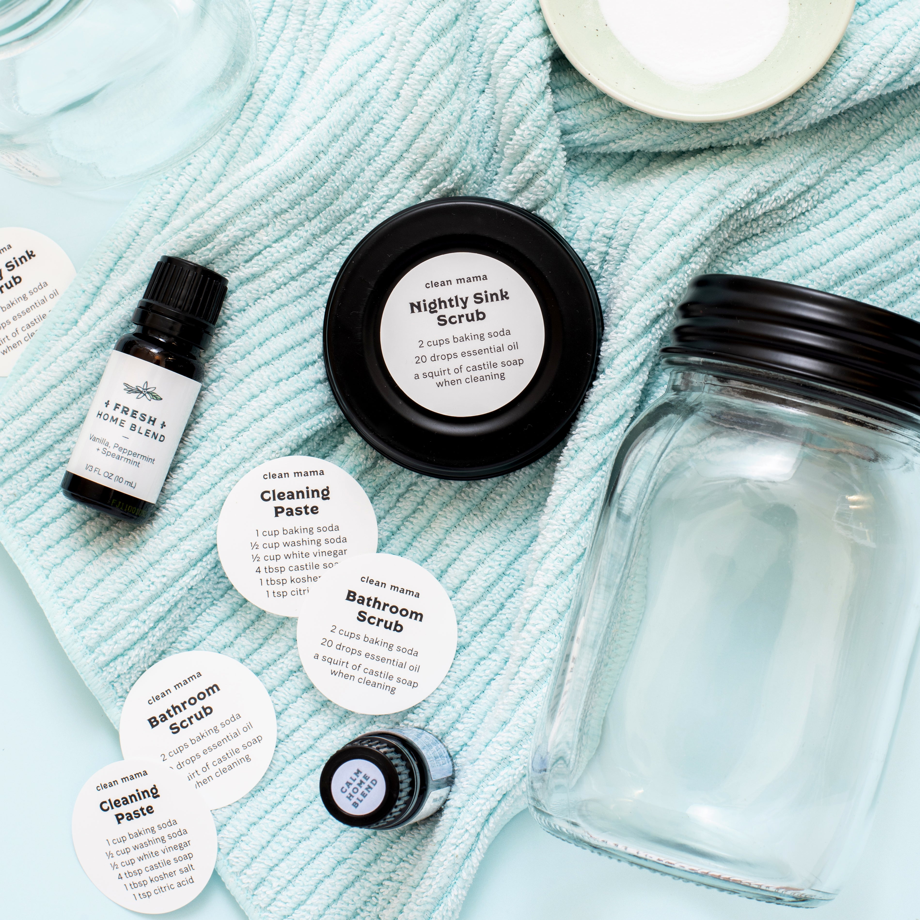 Clean Sphere Labels Scrub Cleaning Recipe Labels – Clean Mama